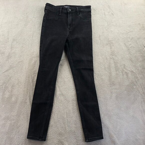 Abercrombie & Fitch Womens Jeans Size 27/4 Simone High Rise Jean Legging Black - Picture 13 of 14